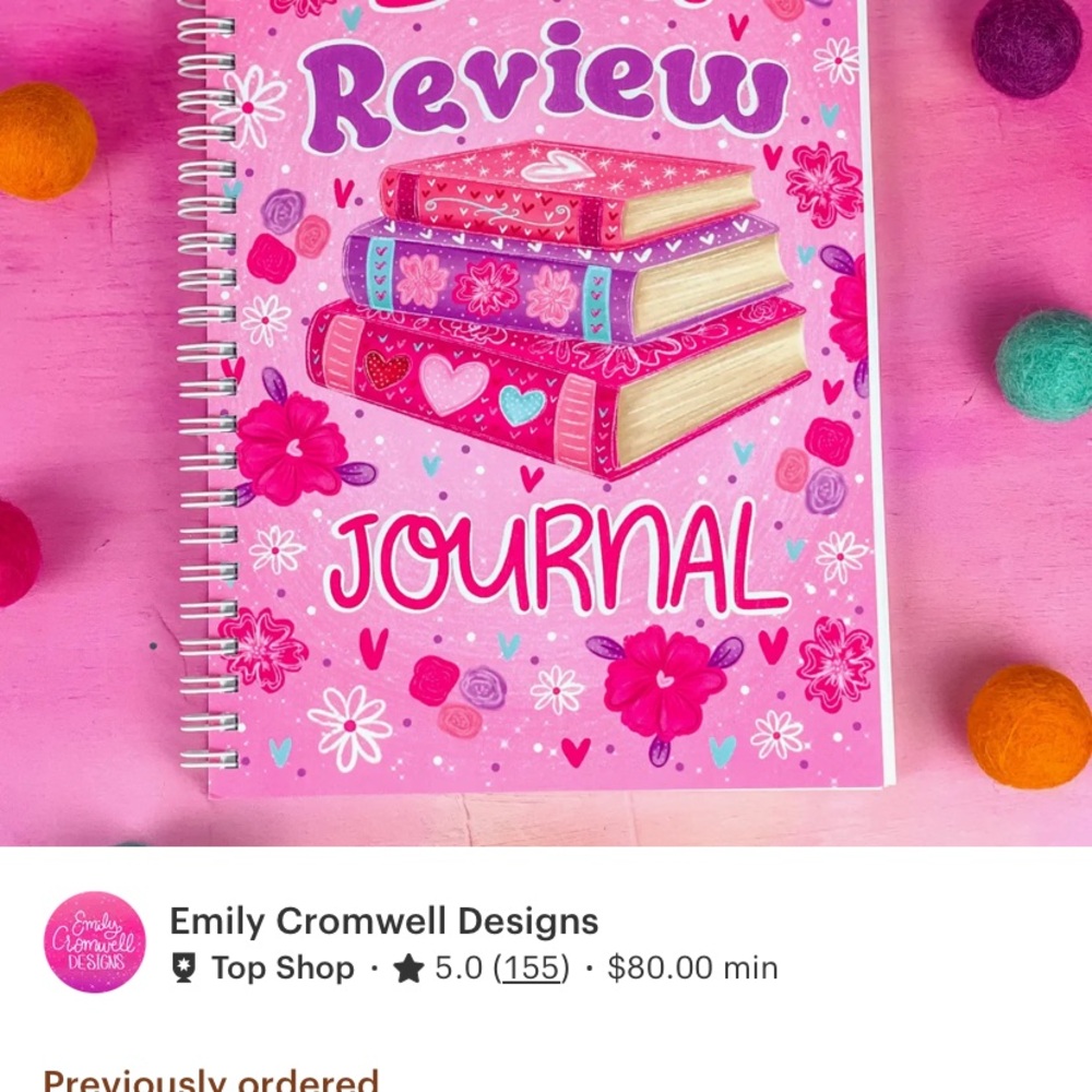 Emily Cromwell Colorful Book Review Journal